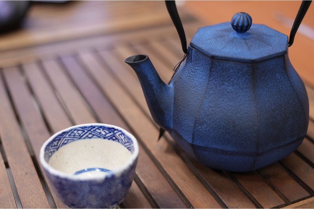 南部鉄器鉄瓶及富みやび青1L 大谷翔平