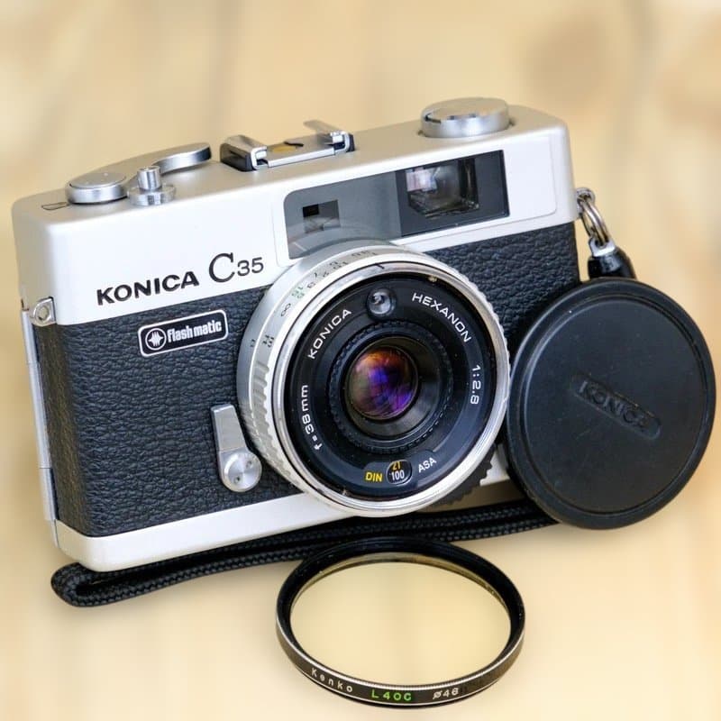 整備品】KONICA C35 Flash matic コニカ ケース付 - メルカリ