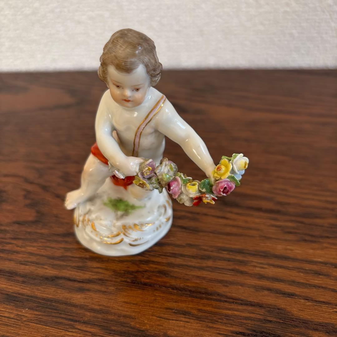 マイセン エンゼル 置物 フィギュリン 人形 アンティーク 陶磁器