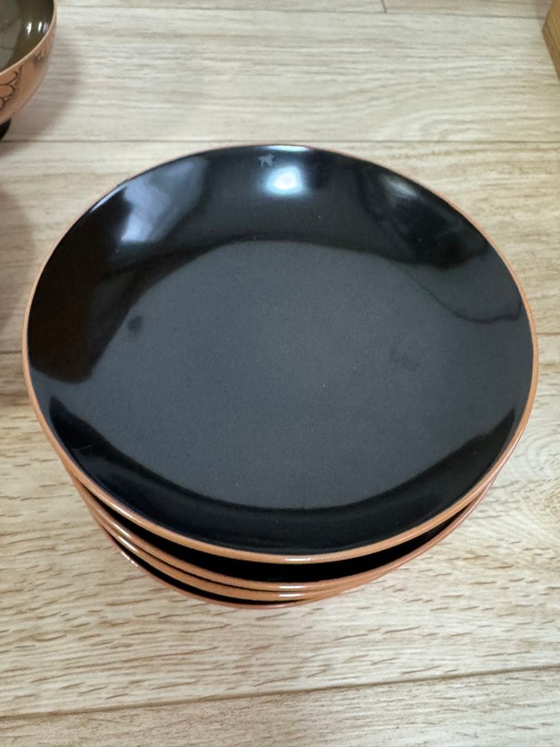 輪島塗吸物椀　5つセット　高級椀　菊