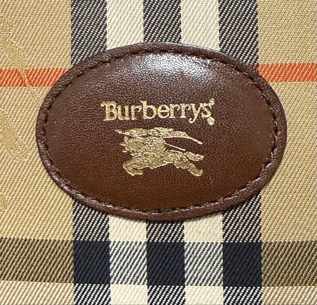 美品♪ オールド バーバリー Burberry ミニボストン ハンドバッグ