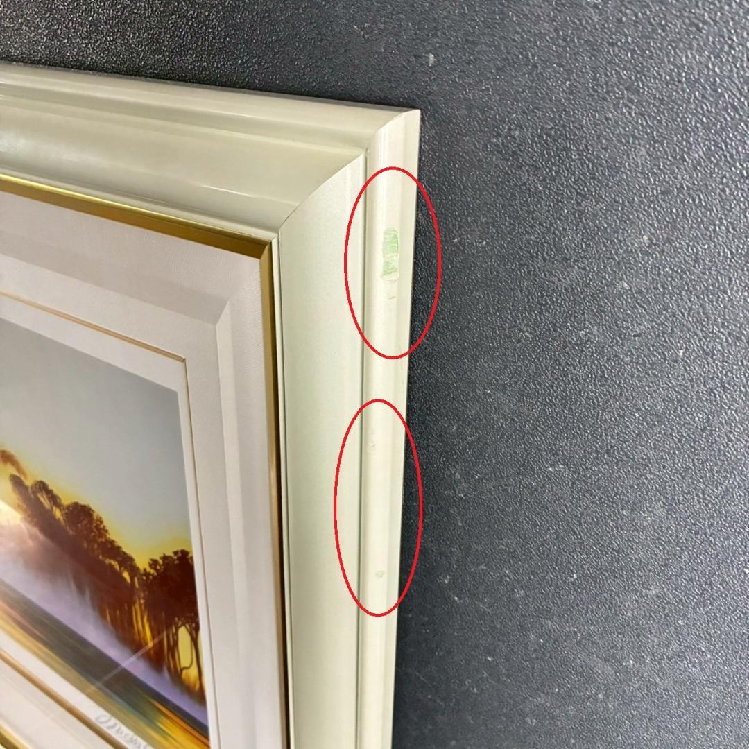 美品 ミッシェル・バテュ「海岸線」シルクスクリーン 大作 直筆サイン