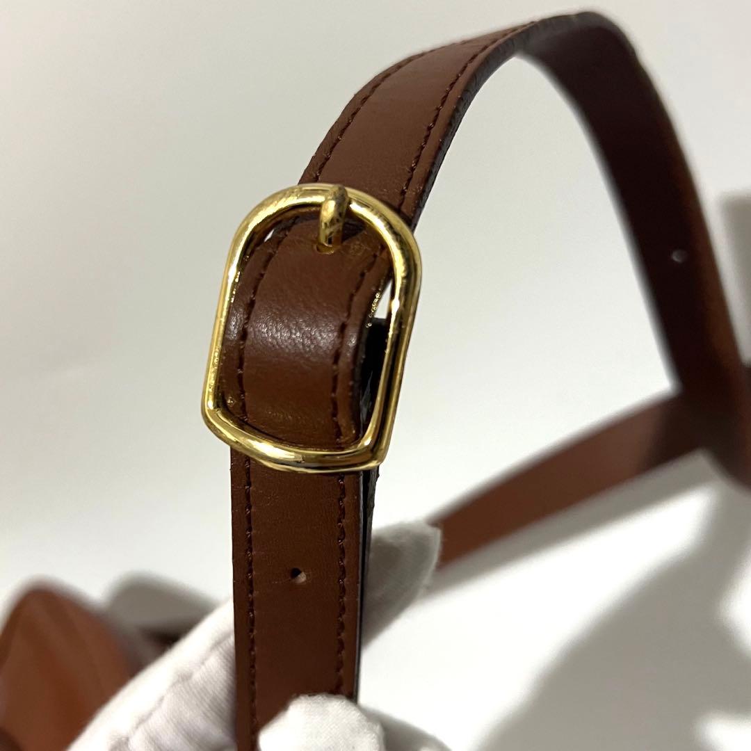 銀次郎様 Burberrys シャドーホース レザー ショルダーバッグ ブラウン