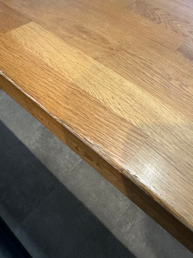 ダイニングテーブル 180×90cm 高さ72cmアイアン脚 4～6人用