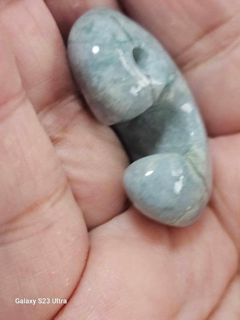 糸魚川翡翠飛龍勾玉４０mm　伝統工芸士作品