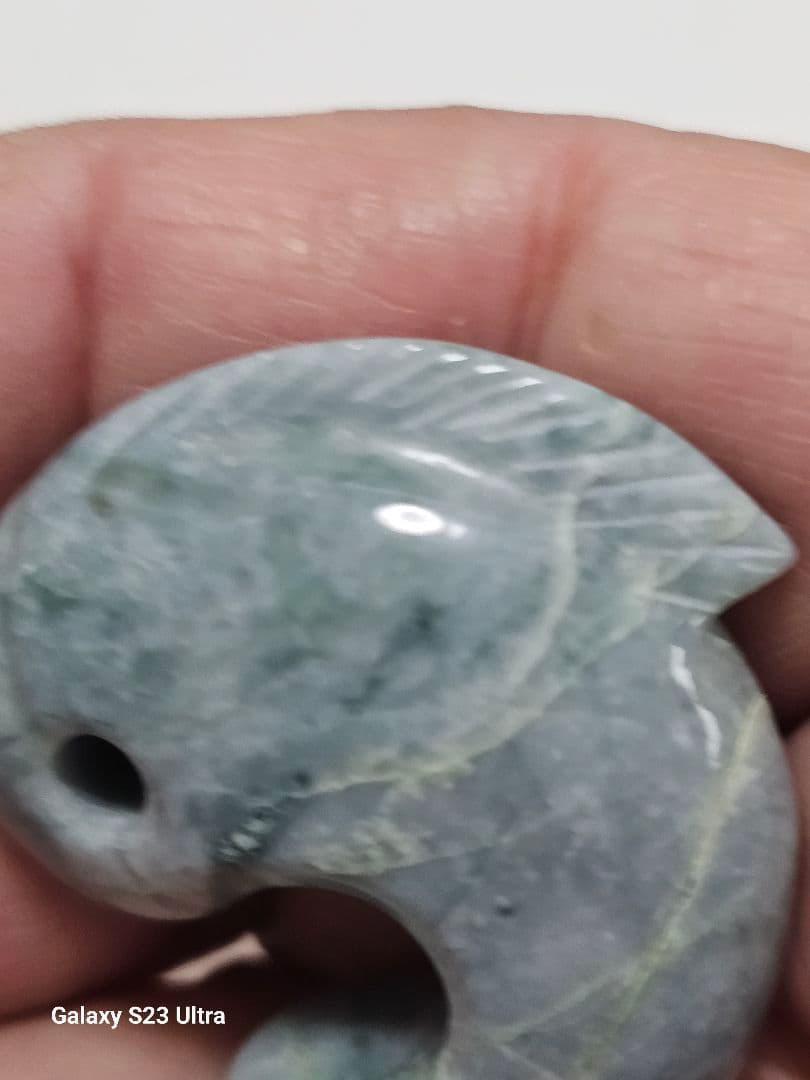 糸魚川翡翠飛龍勾玉４０mm　伝統工芸士作品