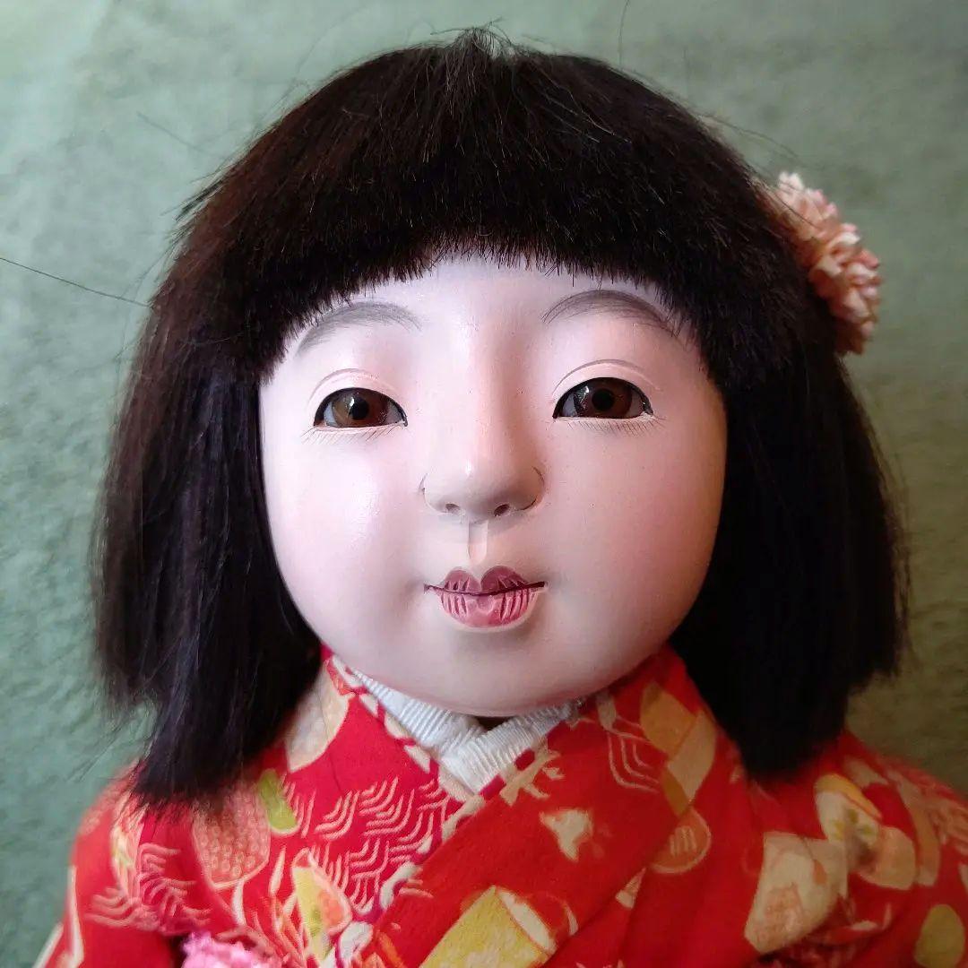 最終価格】芳龍齋 市松人形 昭和16年～20年 腕布交換済み 梨地 人形