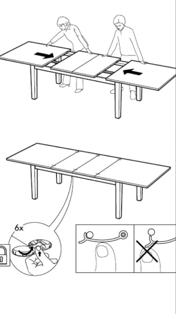 イケア　伸長式テーブル　最大293cm (最小210cm) STORNAS