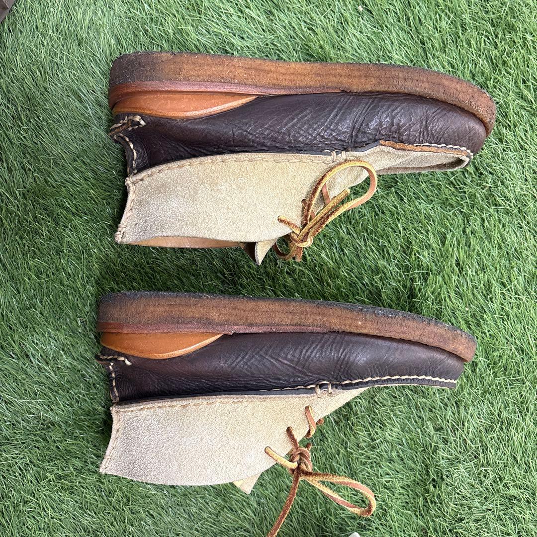 visvim CANOE MOC FOLK ハンドメイド ベージュ スエード