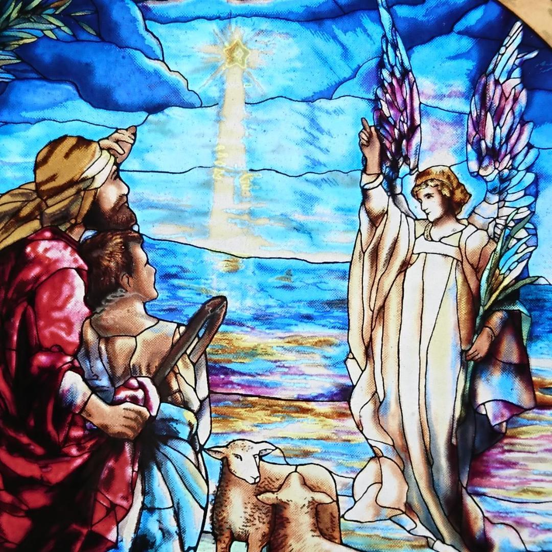 ルイスCティファニー ステンドグラス 天使＆羊飼い グラスマスターズの