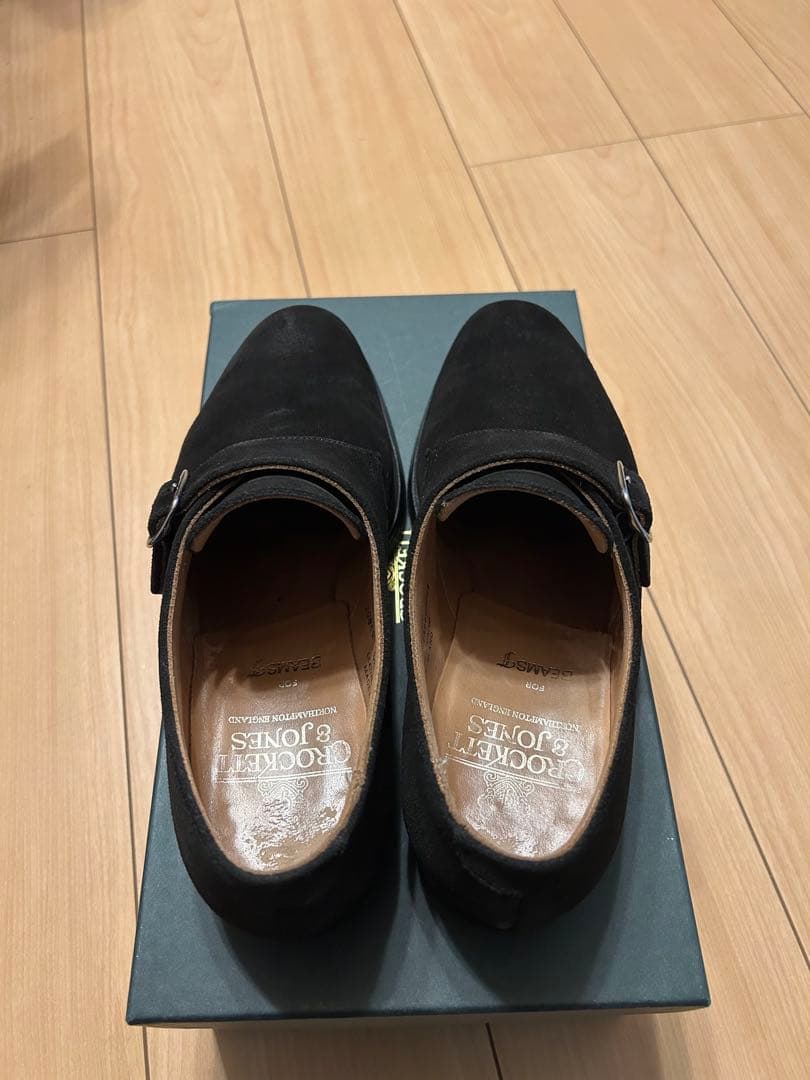 CROCKETT&JONES ビームスF 別注　スエード　シングルモンクシューズ