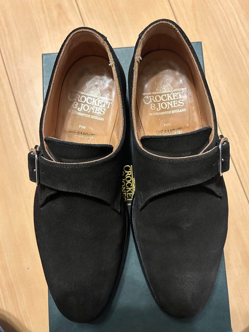 CROCKETT&JONES ビームスF 別注　スエード　シングルモンクシューズ