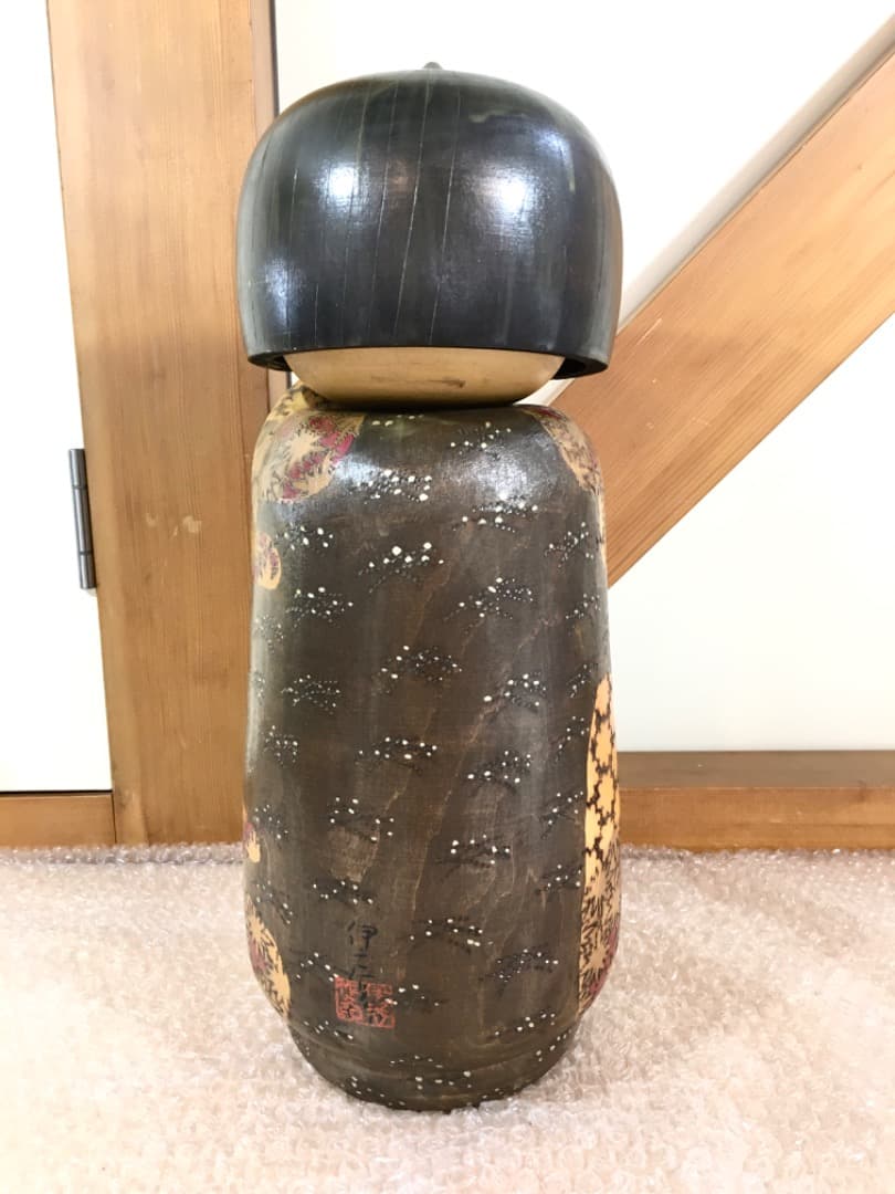 ○小林伊之介 創作こけし 内閣総理大臣賞 受賞作家 こけし 木 高さ約