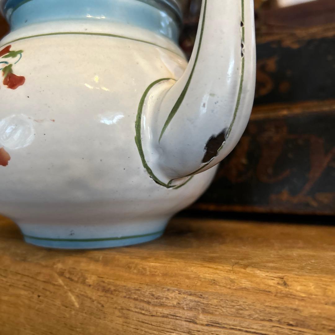 フランスアンティークホーローポットパンジーJapy フレンチ