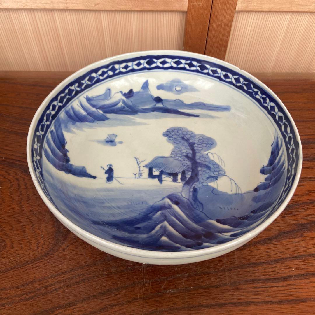 古伊万里染付月下山水図大鉢 - メルカリ