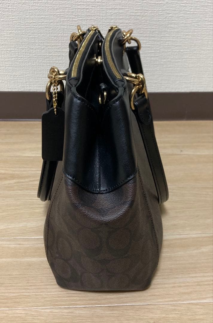 COACH コーチ シグネチャー ミニ ブルック キャリーオール ハンドバッグ