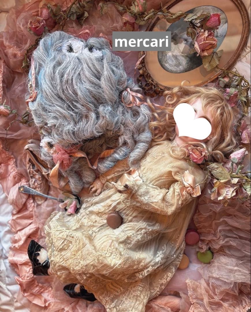 フランス アンティーク ヴィンテージ 希少 オペラ ロココ ウィッグ