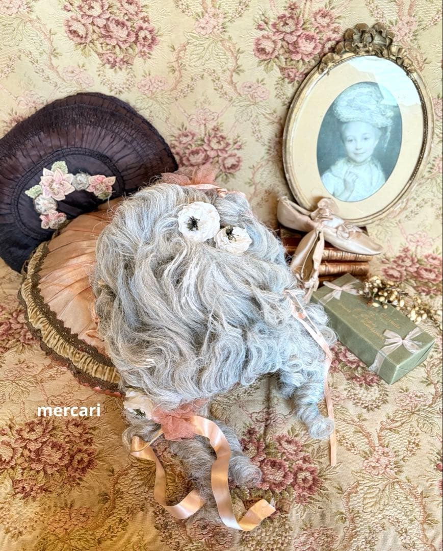 フランス アンティーク ヴィンテージ 希少 オペラ ロココ ウィッグ