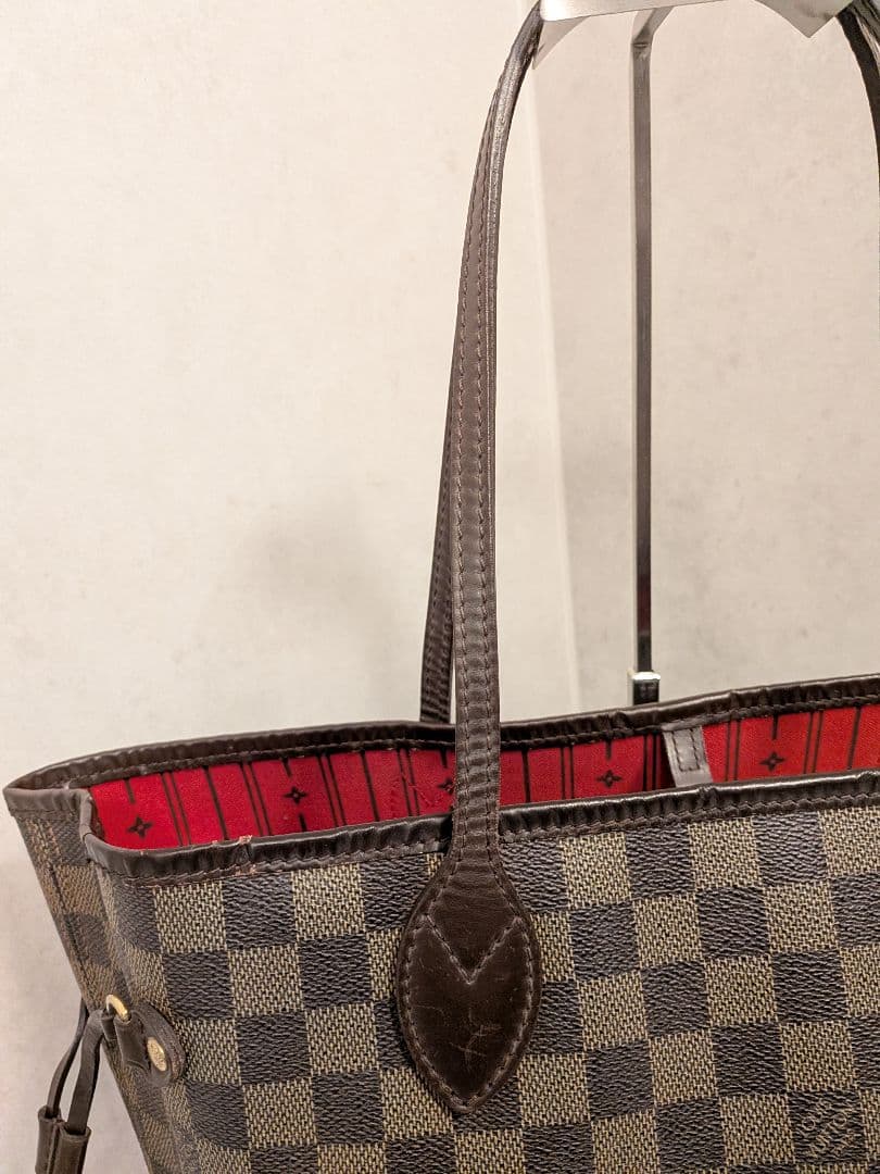 ルイヴィトン ネヴァーフルMM ショルダー トートバッグ ダミエ エベヌ