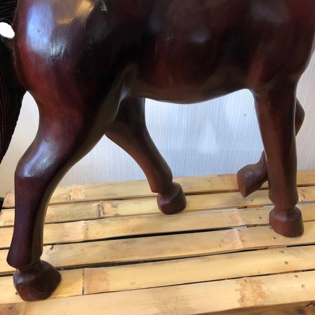 2026年 干支 午年 縁起物 馬 木彫り アンティーク 高さ約59.0cm - メルカリ