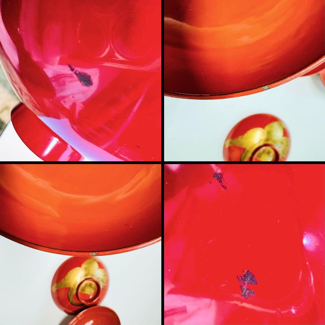 漆器輪島塗　蒔絵金彩細工鶴文　木製　蓋付椀　お煮物椀　吸物椀　10客　骨董品