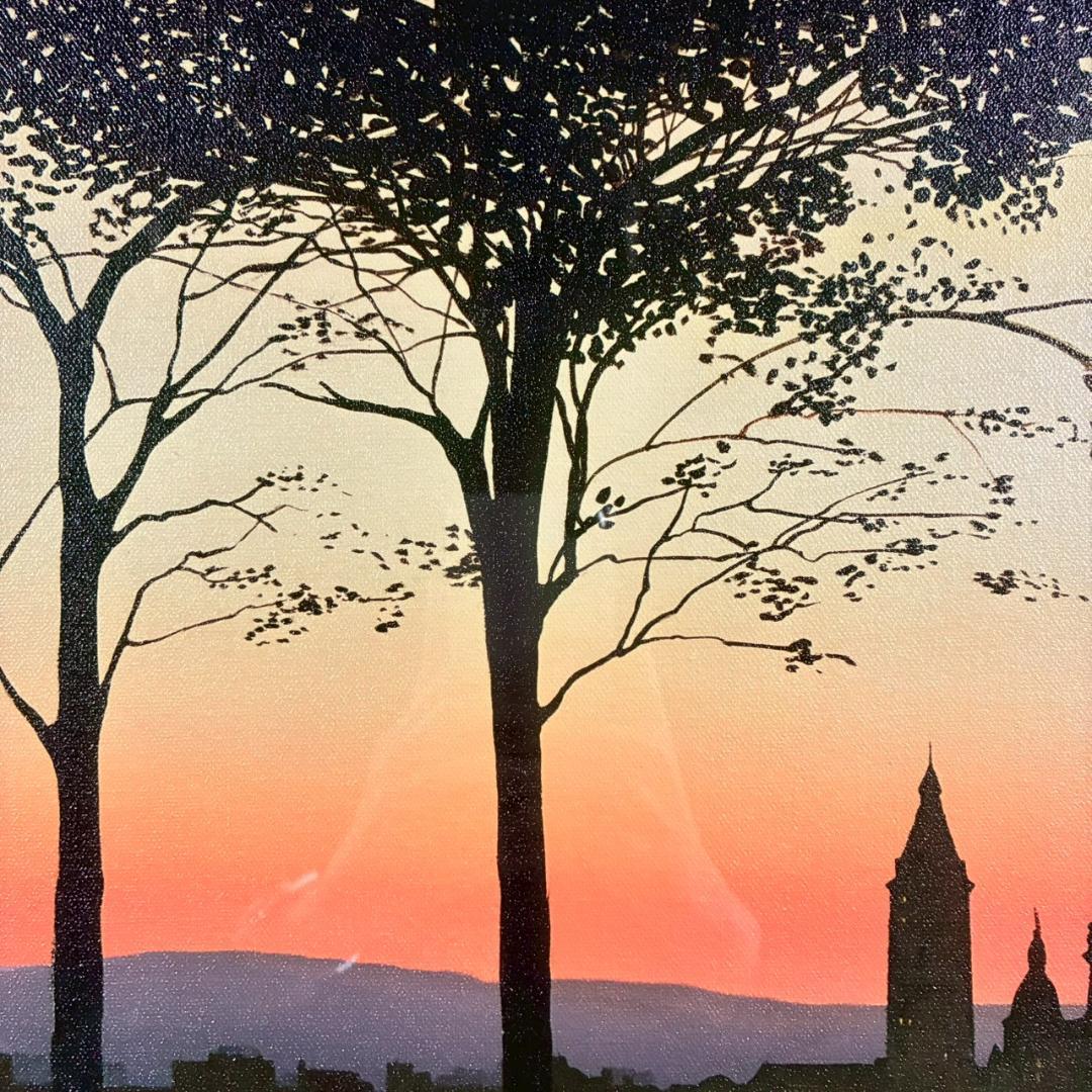 美品 ミッシェル・バテュ「聖なる街・パリ」キャンバスジクレ 保証書