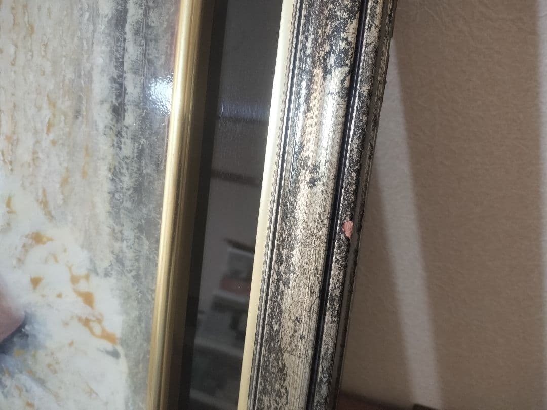 バレエ少女 額装 陶板画 大型 飾り物 陶磁