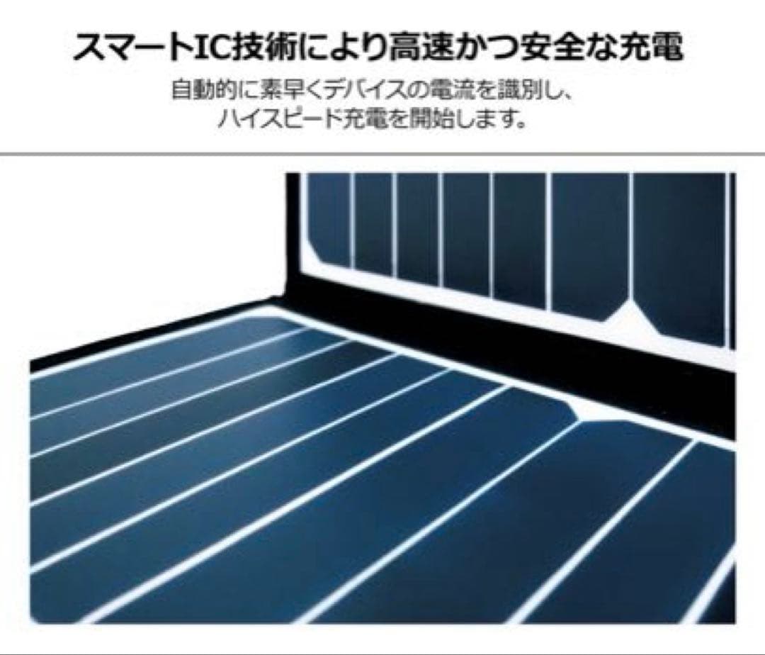 80 ソーラーパネル60w 約1.4kg 収納時16×29cm 急速充電