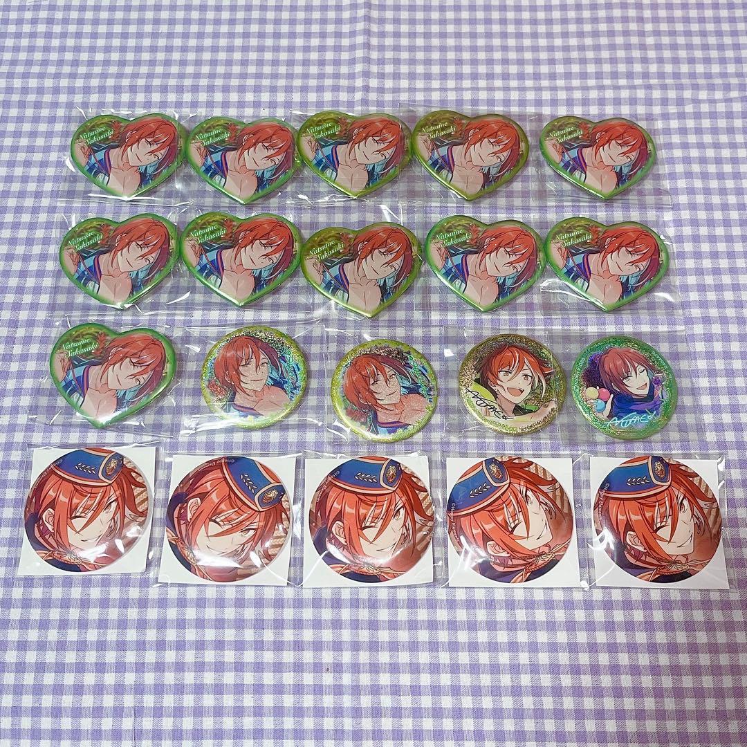 逆先 夏目 ハート 缶バッジ イベコレ サイン 五奇人 エレメント あん