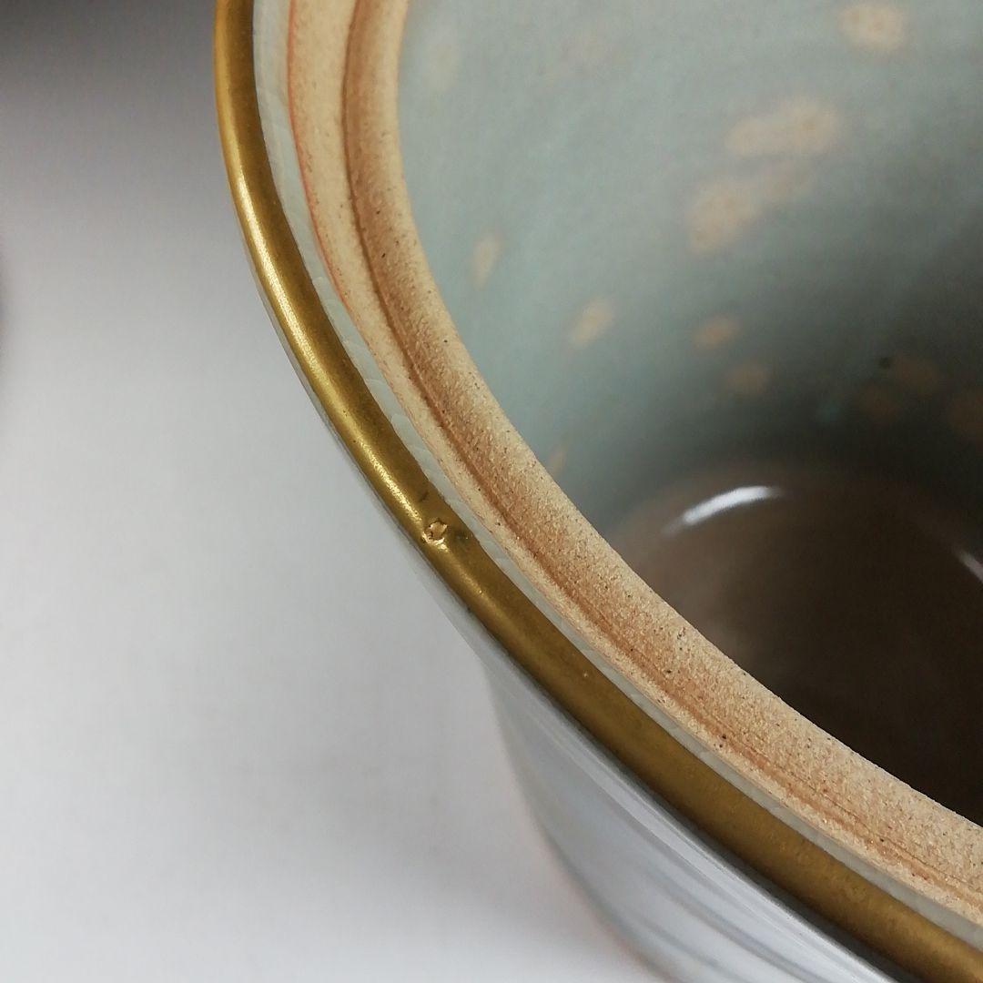 W119 水指 『乾山写 竹文』『平安 隆雲 造』 共箱 茶道具 茶道具 水