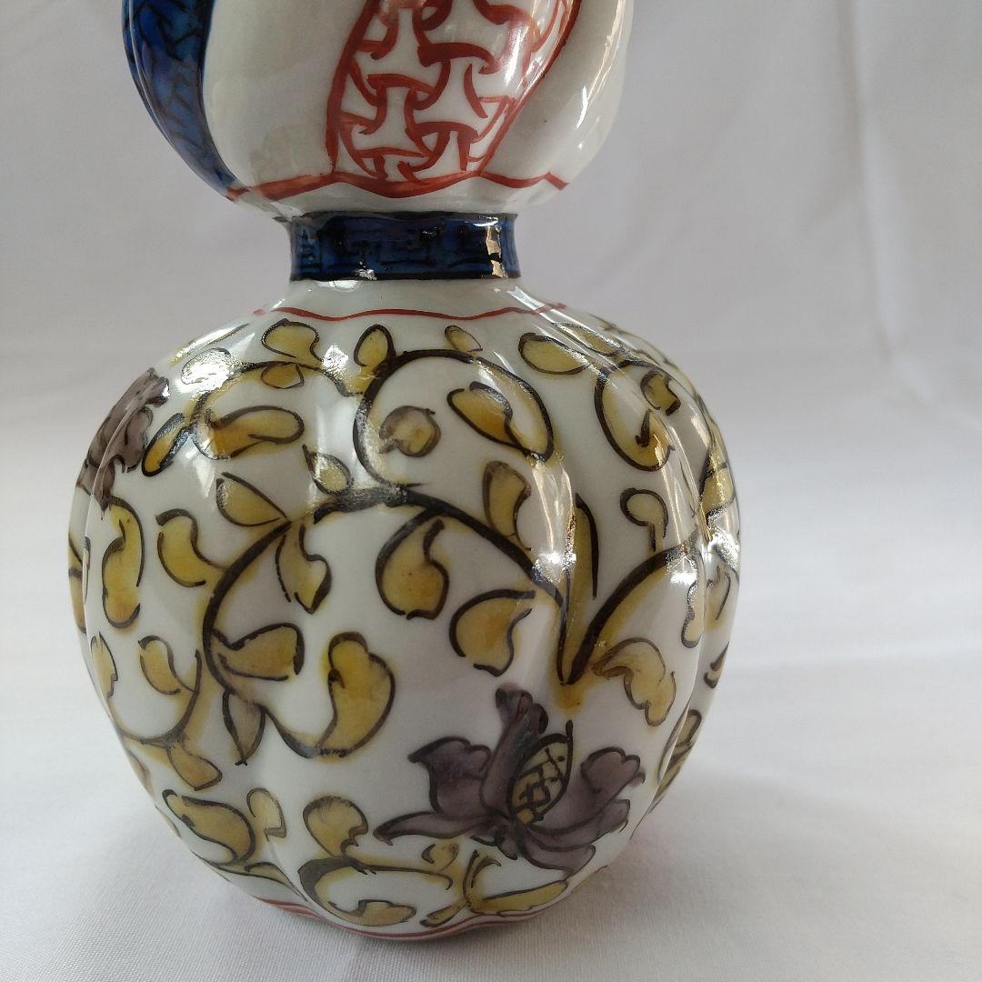 九谷焼 陶源 色絵 酒瓶 一双