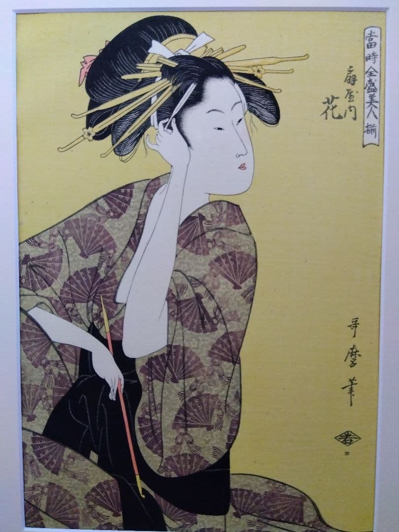 2026.1/31まで喜多川歌麿名作撰の中の2枚1組 額1