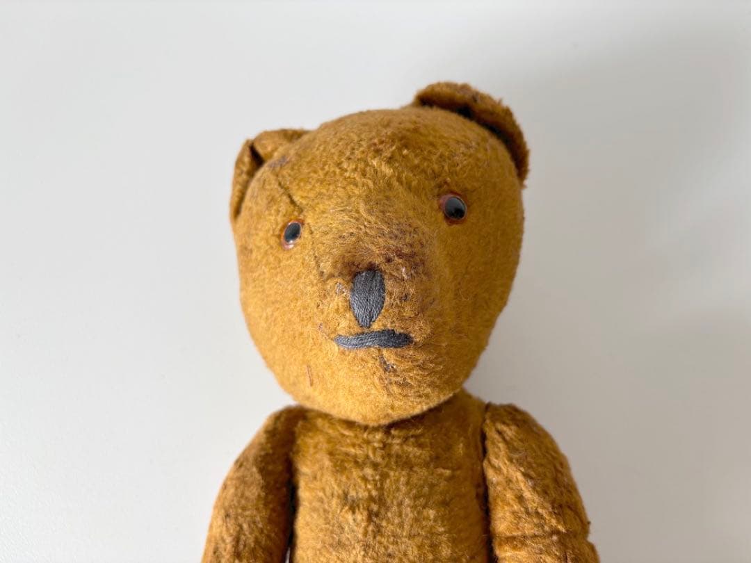 フランス】素朴なアンティークテディベア / キャラメル色