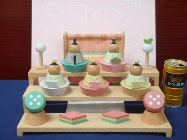 値引有！即納●送料込●新品♪Puca(プーカ)のひな人形 木製 組み木 お雛様●