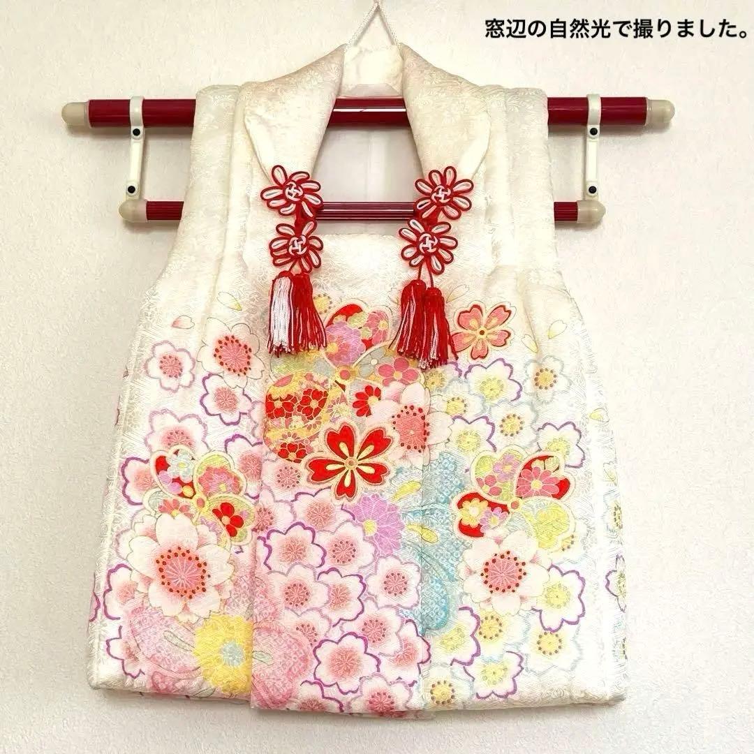 専用　七五三　正絹　被布　日本製　バック　草履　千歳飴袋　4点セット　少々訳あり