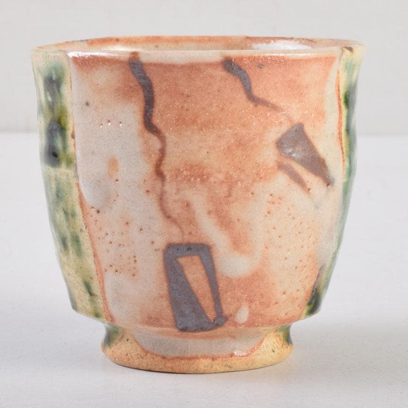 マサオ 様専用煎茶道具 織部焼 煎茶碗 十客 陶印あり 時代箱