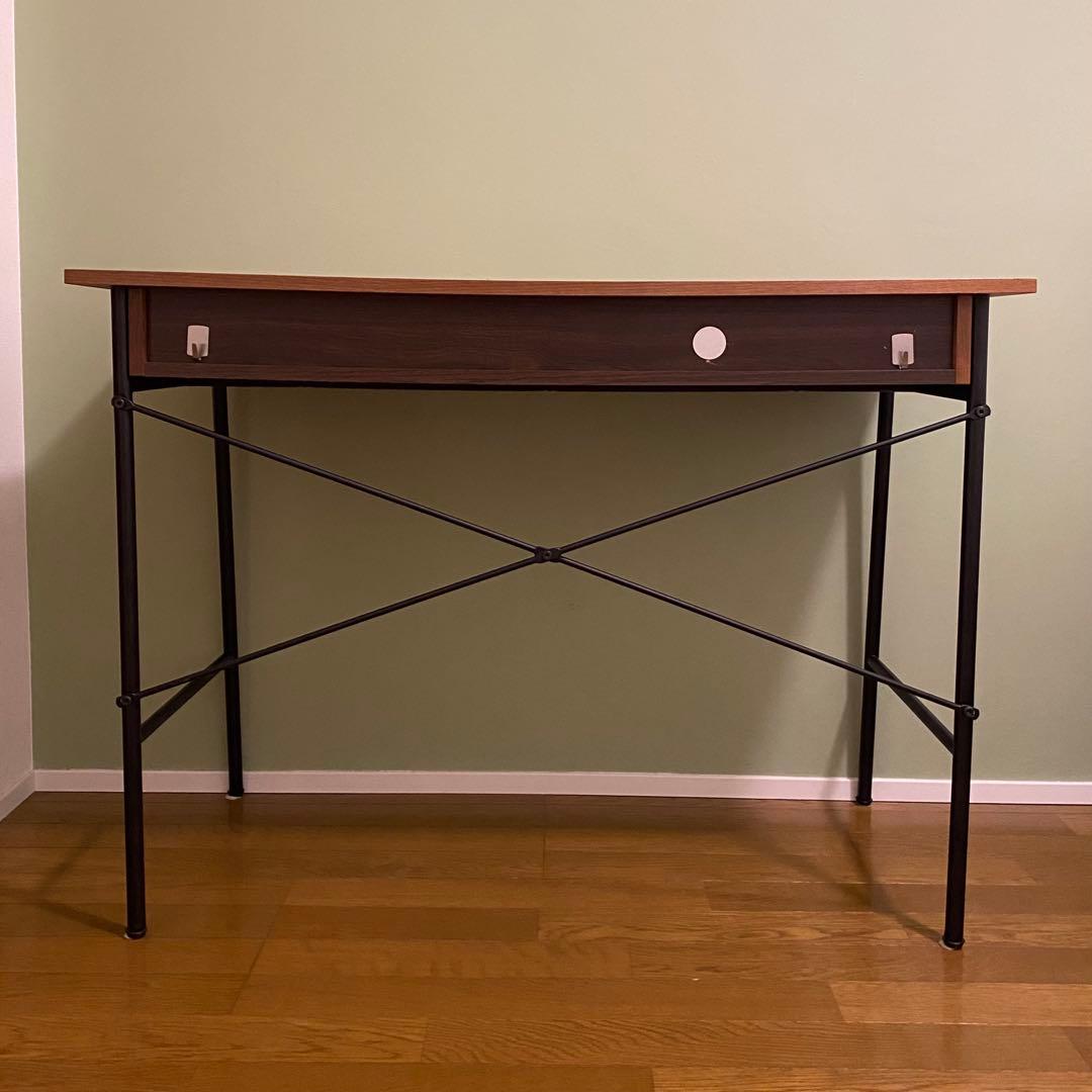 anthem ブラウン木製　パソコンデスク　引き出し　送料込み