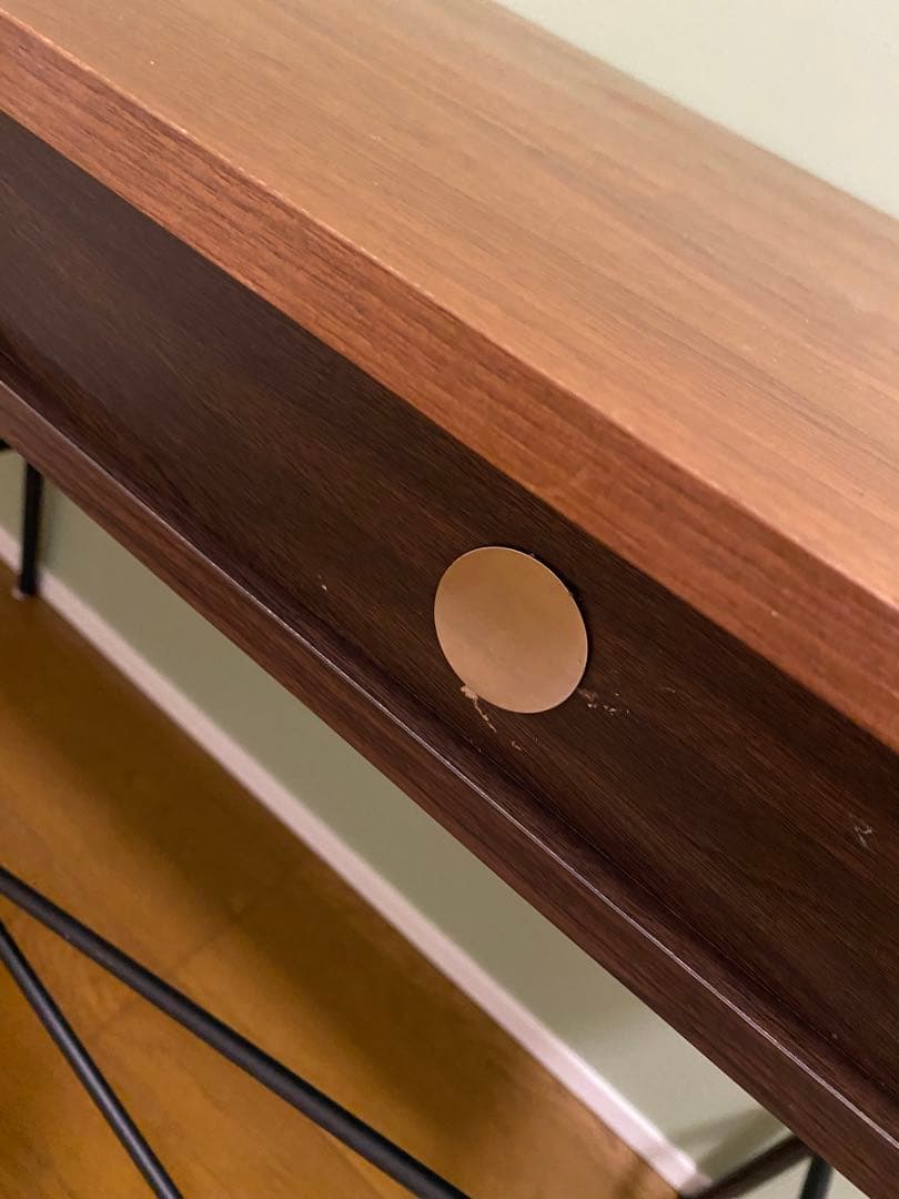 anthem ブラウン木製　パソコンデスク　引き出し　送料込み