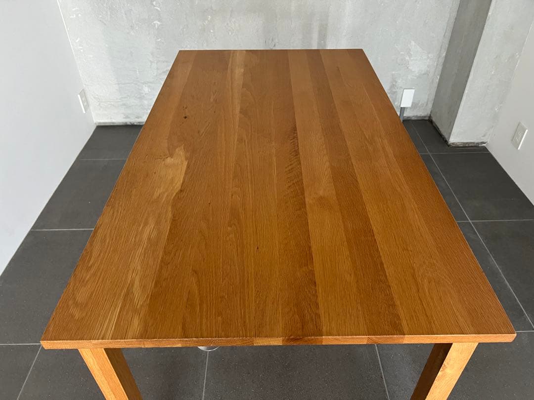 廃盤品 無印良品 無垢材ダイニングテーブル・オーク材140cm