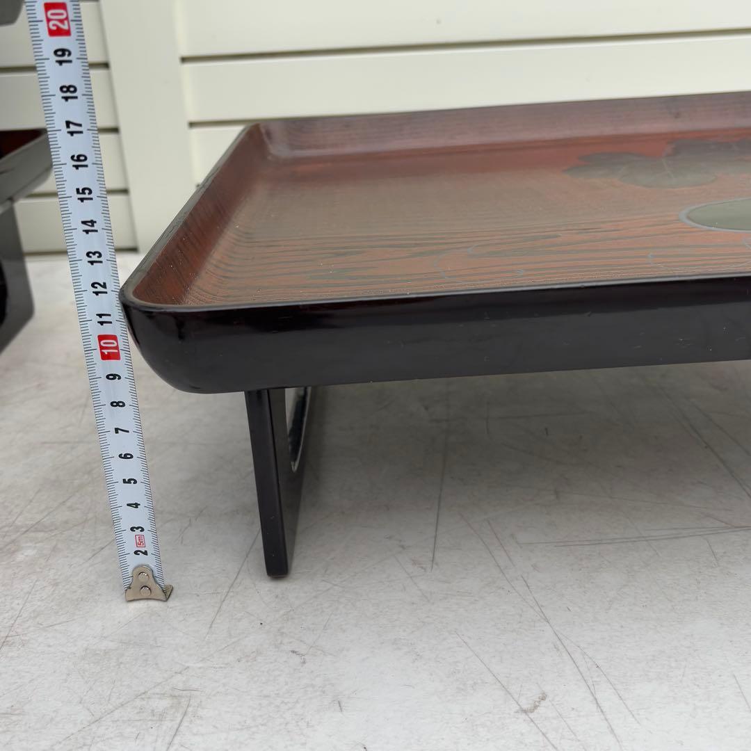 超高級、おもてなしにいかがですか？高台なお盆　漆器　脚付盆