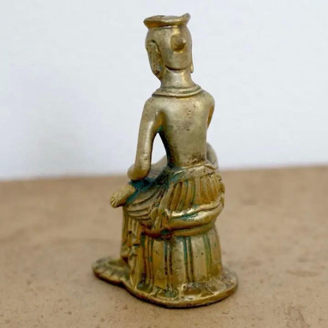 時代物 朝鲜 李朝 金銅仏 仏像 半跏思惟像 弥勒菩薩 仏教美術