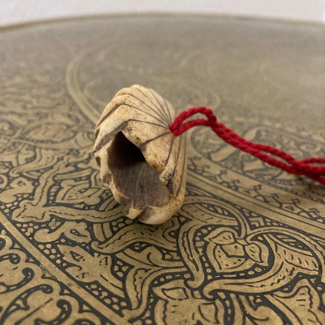 江戸中期〜後期？ 古根付け 掲げ物 陶器×天然素材 2点セット