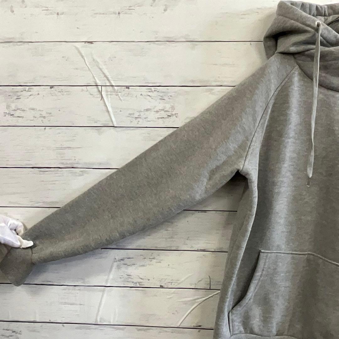 リップスライム✨プルオーバーパーカー【M】イラストロゴ 長袖 グレー