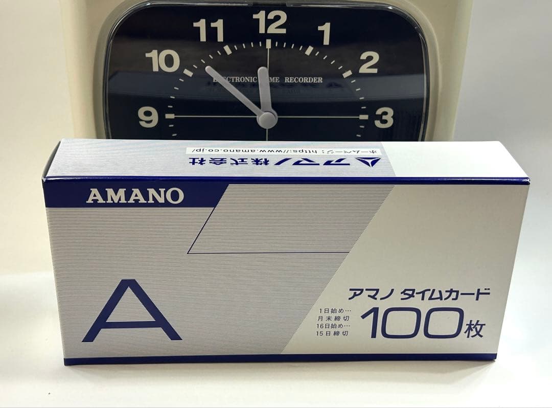 AMANO BX2000 タイムカードレコーダー　タイムカード付