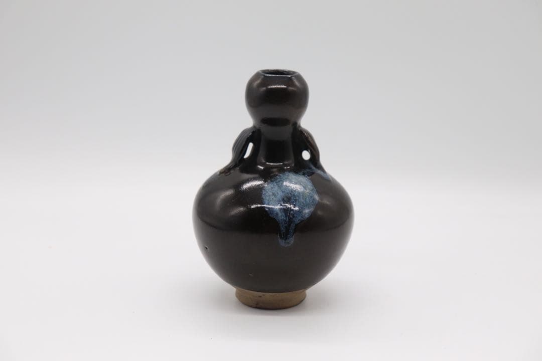 中国 鈞釉蓋耳瓢箪瓶 送料込み0111