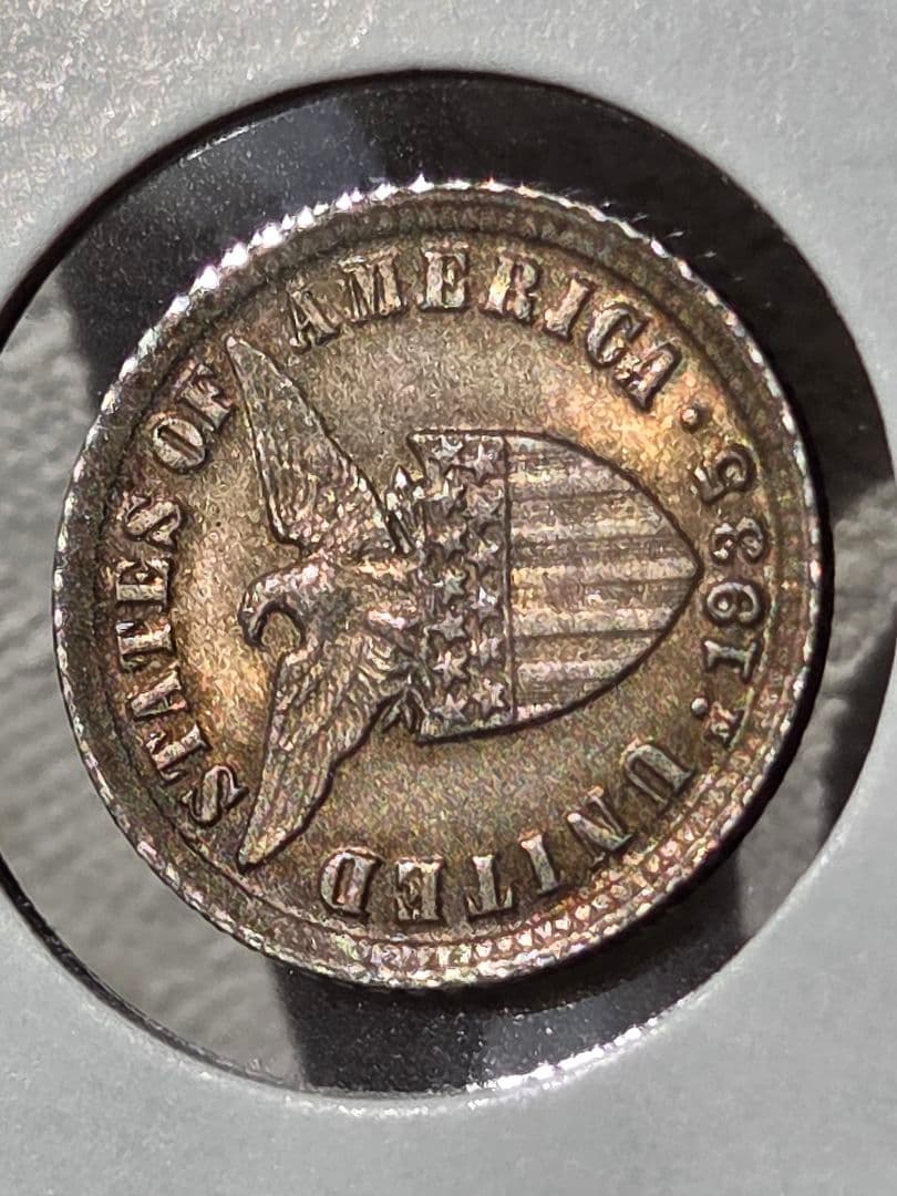 稀少な状態)アメリカ合衆国統治下 フィリピン 10センタボ銀貨 1935 M