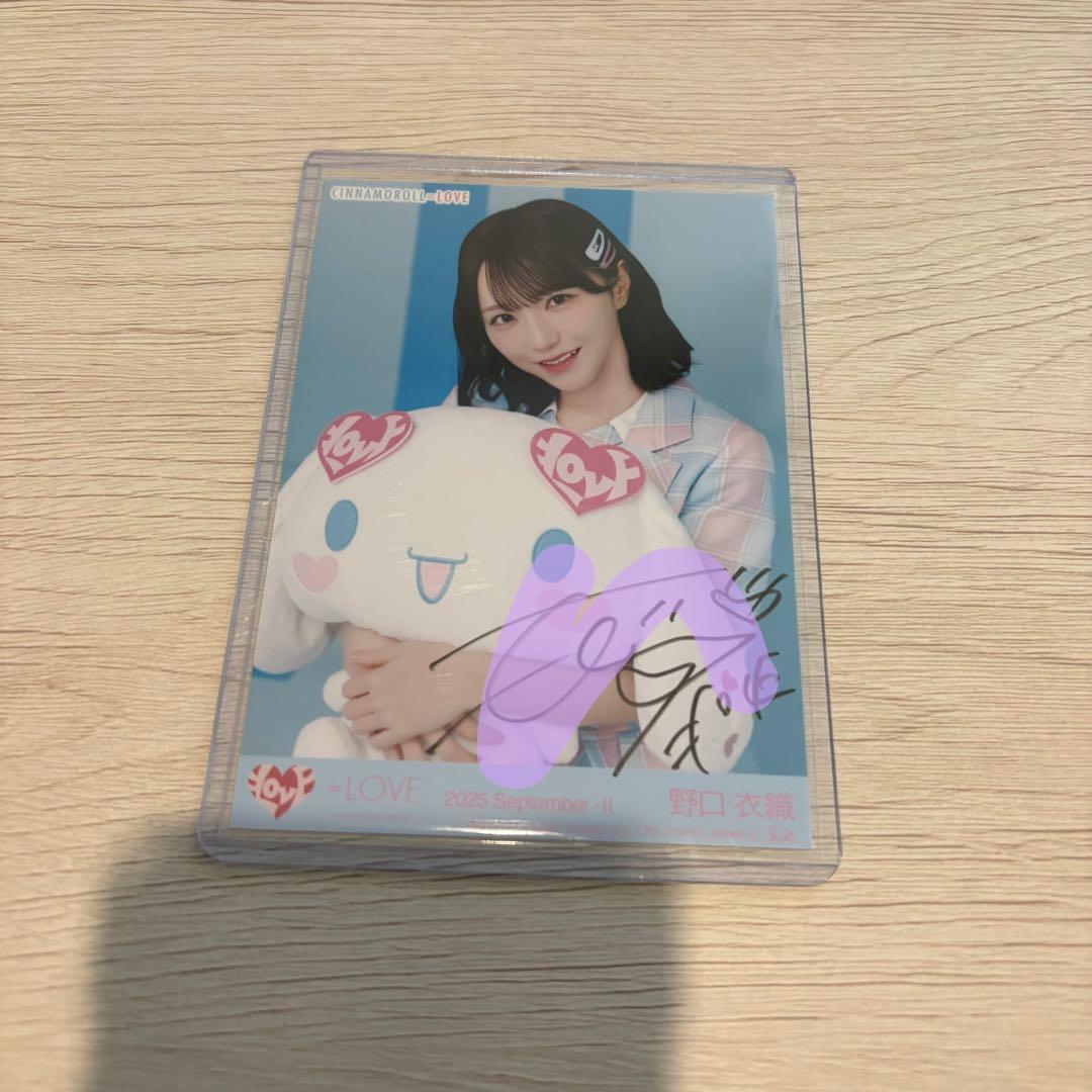 直筆 野口衣織 いおり シナモンロール 生写真 イコラブ イコラブ 野口