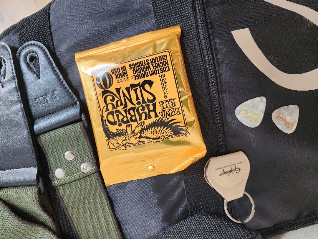 【良品】エピフォン　レスポールジュニア Jr　ソフトケース　新品弦　ピック付き