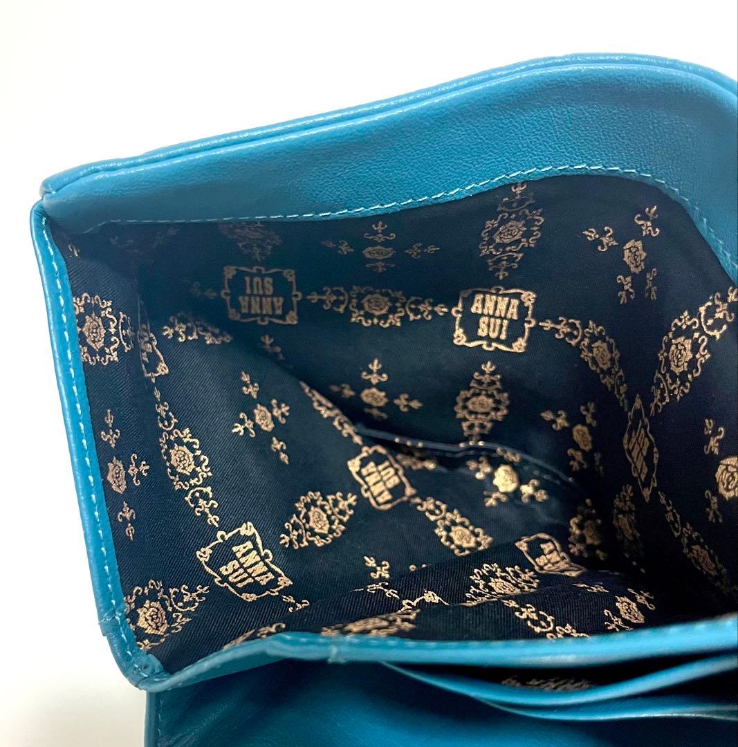 新品未使用】ANNA SUI 財布 がま口 プレイングキャット 猫 ターコイズ