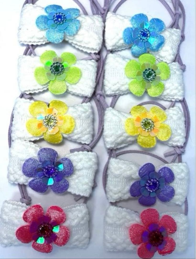 トリミングチョーカー ニットリボン フラワー F102591786